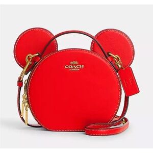 Coach Red Mickey Mouse Crossbody Bag